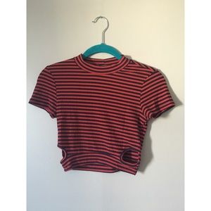 Charlotte Russe • Striped crop top